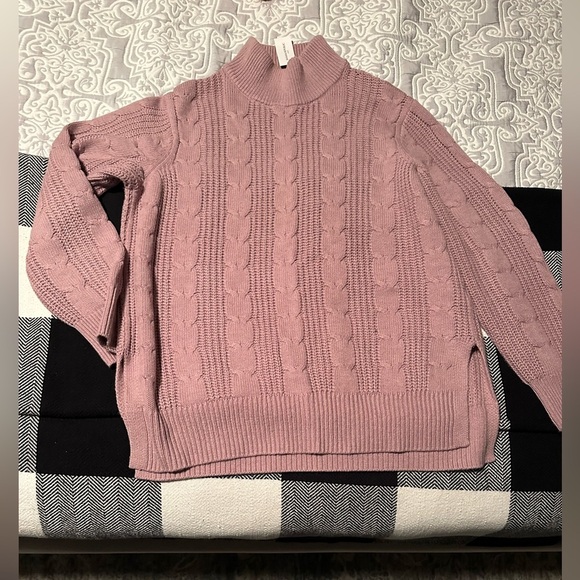 Cable Sweater in Sugar Lilac Color - Picture 3 of 3